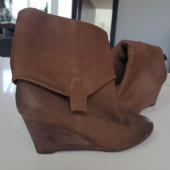 Ash buttery soft leather wedge booties - Picture 5 of 9